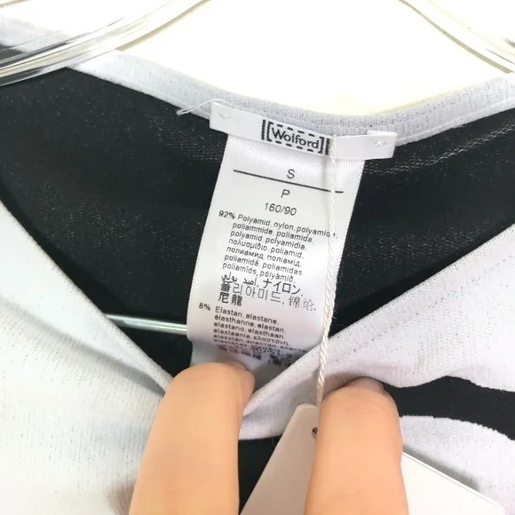 WOLFORD Hiroko Dress NWT Grey Black S print - Picture 4 of 4